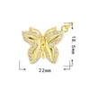 Accesorios para joyería DIY colgante de circonita microincrustada accesorios para collar serie Mariposa Libélula baño de oro de 18 quilates