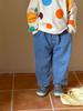 Pantalones vaqueros holgados para niños, primavera 2025, nuevos pantalones de estilo occidental para niñas y bebés, pantalones casuales.