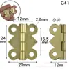 Dobradiça de ferro amarela multiestilo dobradiça miniatura dobradiça plana de bolso DIY modelo caixa de presente dobrável