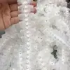 Decoración de Dobladillo de Falda Puño de Manga de Encaje Plisado con Cuentas de Hilo de Nieve de 4 cm Decoración DIY Sombrero Zapatos Cortina Accesorios de Ropa