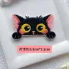 Adesivo de Patch de Gato Tricolor de Desenho Animado Autoadesivo Sem Costura Adesivo de Remendo Adesivo de Patch de Desenho Animado para Roupa Jaqueta de Penas Infantil Adesivo de Tecido Bordado para Furar