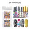 Adesivos de transferência para nail art Natal adesivos de nail art transfronteiriços Céu Estrelado adesivos boneco de neve Inglês padrão de cobra adesivos de floco de neve 10