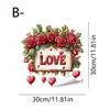 Flores y Mariposas Pegatinas Románticas para Ventana Decoraciones para Fiesta de San Valentín Diseño de Escena para Puerta y Ventana Película Transparente Electrostática