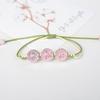 En stock venta al por mayor punto escénico encaje flor bola de cristal estrellada flor seca pulsera fresca dulce estilo japonés y coreano pulsera de estudiante