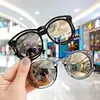Estilo coreano ins nuevas gafas de sol a prueba de sol para niños gafas de sol al por mayor adelgazantes de moda trendy gafas retro para bebés niñas
