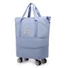 Bolsa de Viagem com Rodinhas Extensível Bolsa de Viagem Fashionável Separada para Secos e Molhados Grande Capacidade Bolsa Portátil para Academia