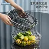 Plato nuevo con diseño de diamantes, plato para frutas, charola de plástico transparente para frutas, charola para frutas secas de mesa de centro para sala de estar en casa, charola para bocadillos y dulces