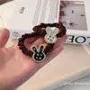 Diadema de Banda de Goma con Perlas de Metal y Pedrería Retro Diadema Popular de Alta Calidad Anillo de Intestino Delgado de Conejo Accesorios para el Cabello para Mujeres