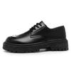 2024 Nuevos Zapatos de Cuero de Negocios Estilo Británico Zapatos Casuales Derby de Cabeza Grande Nicho de Corte Bajo Suela Gruesa Aumento de Altura Zapatos de Hombre