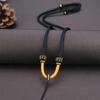 Cordón Colgante Grueso Ajustable Tejido a Mano Cuerda para Collar Colgante de Guanyin Jade Jade Dorado