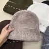 Gorro de Punto de Moda Nicho Coreano para Mujer en Otoño e Invierno, Engrosado y Cálido, Protección para los Oídos, Gorro Pequeño de Lana que Muestra la Cara para Hombre
