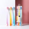 RAOYI Escova de dentes espiral colorida estilo japonês com ponta de estrela 3 unidades adulto doméstico cabeça larga cerdas macias atacado de fábrica