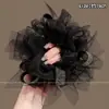 Novo modelo 2026 scrunchie de cetim preto para mulheres, elástico de cabelo de alta qualidade, elástico elegante para rabo de cavalo baixo, acessório de cabelo estilo casual