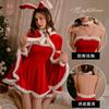 Pijama y Lencería Sexy Temáticos de Navidad Terciopelo Coreano Rojo Cuello Halter Sexy Uniforme de Chica Conejita Conjunto Colección 1881
