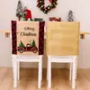 Decoraciones de Navidad Ambiente del Hogar Arreglo Fundas para Sillas Cuadros Navideños Fundas para Sillas con Letras de Coche Fundas para Taburetes