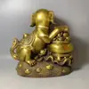 Ornamentos de Cão de Latão para Atacado Cão da Fortuna Cornucópia Cão Zodíaco Artesanato Ornamentos para Casa e Escritório