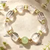 Pulsera de Cristal Blanco Natural Pulsera de Amatista Pulsera de Cristal para Mujer Viaje Suave Regalo para Mejor Amiga Diseño
