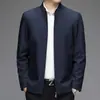 Chaquetas de Primavera y Otoño para Hombres de Mediana Edad y Mayores, Marca de Alta Gama Estilo Nuevo Solapa Casual de Negocios Ropa Exterior, Ropa para Hombre de Papá