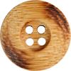 Sombrero de ala ancha color madera quemado a fuego con cuatro ojales redondos de madera Botones de madera Estilo Normcore Diseño de ropa Camisa exterior Botones de madera