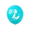 Balões Sereia de 12 polegadas Transfronteiriços Balões para Festa de Aniversário Cerimônia de Formatura Balões Tema Oceano Conjunto de Balões