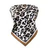 Pañuelo de seda con estampado de leopardo dulce y fresco para cruzar el pecho, bufanda de seda impresa para mujer, impresión digital a doble cara, sarga de seda, bufanda de alta calidad, personalización individual pequeña