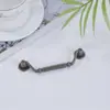 Manípulo hexagonal caixa de brocado antiga para casa caixa de madeira puxador de gaveta vintage puxador de mala de liga de zinco espaçamento entre furos 92mm