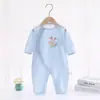 Mono de Algodón Puro Jacquard para Bebé de Verano, Ropa Fina de Manga Larga para Aire Acondicionado, Mameluco de Botones Laterales para Recién Nacido, Traje para Gatear, Saco de Dormir