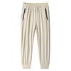 Pantalones de seda de hielo de verano para hombre, moda masculina, finos, de nailon y licra, pantalones casuales para hombre, pantalones holgados con piernas elásticas, fabricantes