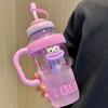 Vaso de Agua para Niñas, Popote de Verano de Aspecto Elevado, Vaso de Gran Barriga, Colador de Té de Gran Capacidad, Resistente a Altas Temperaturas, Lindo Vaso de Plástico para Hacer Té