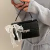 Bolsa transversal de alta qualidade com textura de padrão crocodilo, pequena quadrada, feminina, novo estilo 2026, bolsa de mão moderna, bolsa de ombro, bolsa transversal para o dia a dia
