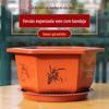Vaso de Flor Hexagonal de Plástico Espessado Jardinagem Casa Flor Clorofito Bonsai Planta Verde Vaso de Flor em Vaso