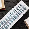 Puntas de Uñas Artísticas Simples Transparentes Estilo Ojo de Gato Anchas Tiras Pre-hechas 30 Piezas Por Tamaño Uñas Portátiles Fábrica Directa Personalización