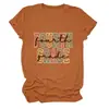 CUARTO GRADO Amazon Wish sitio independiente moda casual camiseta de mujer cuello redondo manga corta para comercio exterior