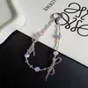 Cadena de teléfono con cuentas fresca y simple, colgante de cuentas de doble lazo de verano, pulsera de muñeca, llavero, accesorio para bolso