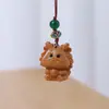 Talla en Madera Zodiaco Doce Pequeña Cadena para Teléfono Móvil Animales Lindos Estudiantes Hombres y Mujeres Juegan con Bolsas y Colgantes Regalos