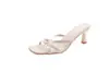 Sandalias de tacón alto sin cordones para mujer, nueva colección de verano 2026, sandalias de tacón alto con tiras finas, zapatos de estilo francés