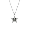 Moderna Cadena de Clavícula con Colgante de Cara Sonriente Súper Brillante Full Diamond para Mujer, Diseño de Nicho Versátil, Cadena de Cuello Única, Accesorio de Moda