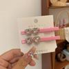 Nueva y dulce horquilla con letras de diamantes de imitación para niña, pinza para el pelo de Barbie con flequillo lateral en la frente, pinza para el pelo con forma de pico de pato, tocado.