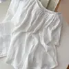 Design de Estilo Suave e Simples, Pijama de Cor Sólida para Mulheres, Novo Estilo de Verão, Tamanho Grande Casual para Casa, Conjunto de Manga Curta e Calça Longa