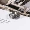 Europa y Estados Unidos nuevo anillo de acero de titanio con espiga de trigo de personalidad moda anillo fresco para hombre joyería hip hop SA1101