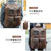 Mochila Marlette Retro Couro Genuíno Mochila Masculina de Alta Qualidade Mochila Crazy Horse Couro Retro Casual Outdoor Viagem Mochila