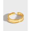 DILAGE-145 anillo de plata esterlina S925 estilo coreano ins estilo frío diseño de nicho minimalista geométrico abierto para mujer