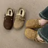 Zapatos de Felpa Perezosos Antideslizantes para Dedos del Pie Suela Gruesa Otoño e Invierno Simples para Mujer Estilo Coreano Zapatos de Algodón Zapatos Birkenstock