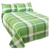 Sábana de Algodón Grueso Espesado, Diseño Simple de Rayas, Adecuada para Uso Doméstico, Cama Matrimonial, Lavable a Máquina, Amigable con la Piel, Juego de Tres Piezas para Dormitorios Estudiantiles