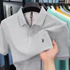 Camisa Polo de Manga Curta 100% Algodão de Alta Qualidade para Homens, Nova Verão 2025 Business Cool Respirável Casual Polo