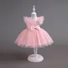 Nuevo Vestido Infantil para Niñas de Amazon Vestido de Niña Velos Abullonados Performance de Piano Vestido de Princesa Exclusivo Transfronterizo