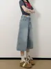 Shorts Jeans Retro de Sete Pontos Feminino Verão Novo Estilo Fino Tamanho Plus Size Meninas Cheinhas Cintura Alta Solto Versátil Calça Reta de Perna Larga