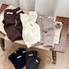 Calcetines para Niñas Otoño e Invierno Estilo Coreano Ins Etiqueta de Tela Cubre Pantorrillas Invierno Cálido para Niños Calcetines Holgados de Color Sólido
