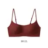 Sutiã fino sem costura, invisível, com alça fina, decote baixo para mulheres, bojo fino, push-up, sem aro, decote baixo, cor da pele