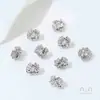 Color fuerte cobre chapado oro blanco incrustado circonita cuenta espaciadora copo de nieve cuenta barril colgante Passepartout accesorios de joyería diy